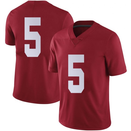 Alabama Crimson Tide Men's Jalyn Armour-Davis #5 No Name Crimson NCAA Nike Authentic Stitched College Football Jersey LZ16X37TM